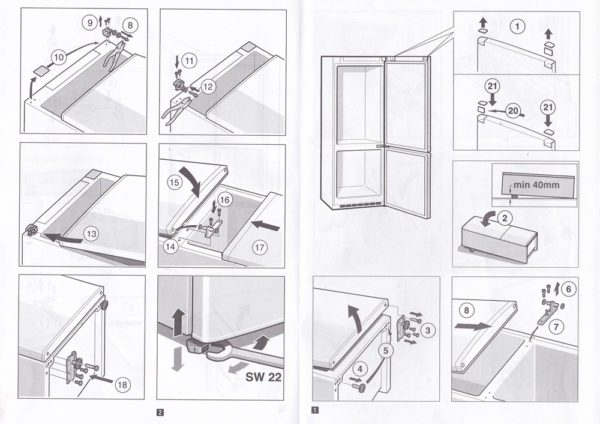  How to outweigh the refrigerator door (diagram)