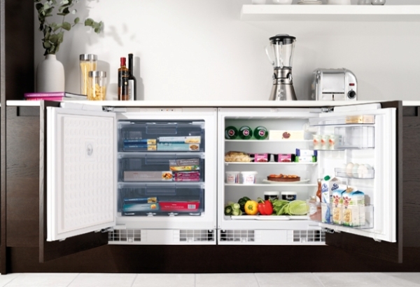  Refrigerator in the kitchen interior