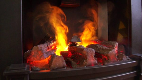  Electrofireplace with steam