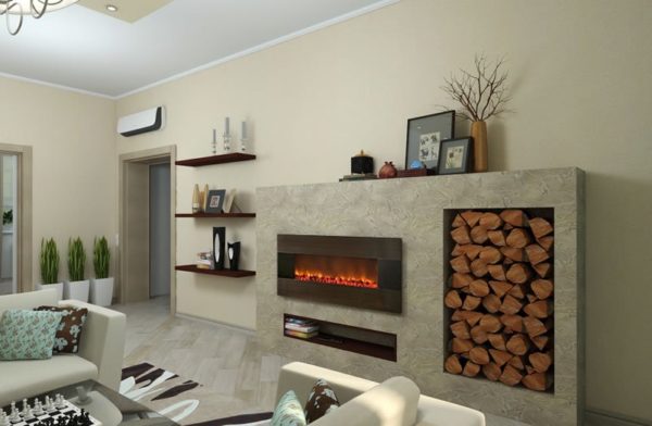  Built-in electric fireplace