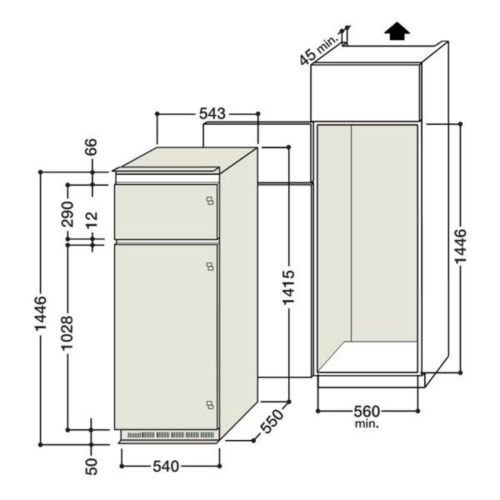  Cabinet for the refrigerator