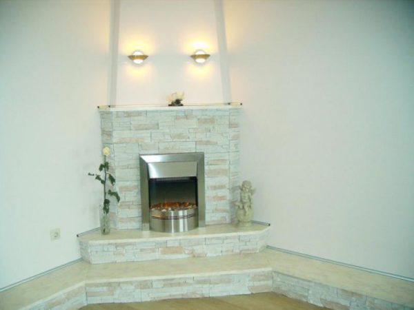  Fireplace portal made in light brick