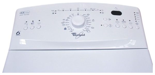  Display of the Whirlpool washing machine