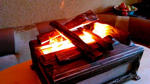  Highlighting steam in electrofireplace