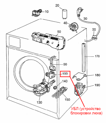  Washing machine door lock