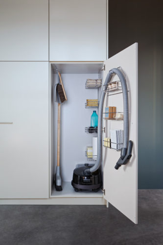  Cabinet for storing a vacuum cleaner