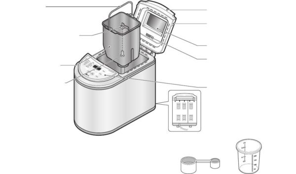  Complete set of the bread machine