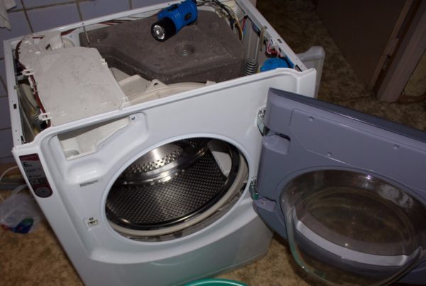  Removal of the top cover of the washing machine