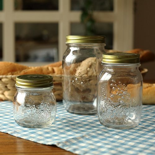  Glass jar-freezer