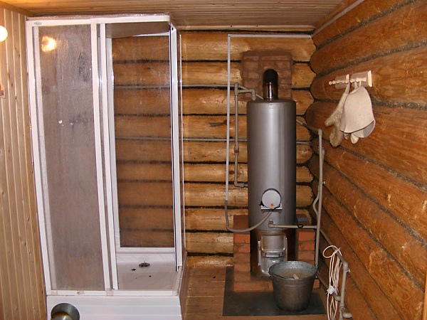  Wood burning water heater