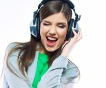  Girl in headphones