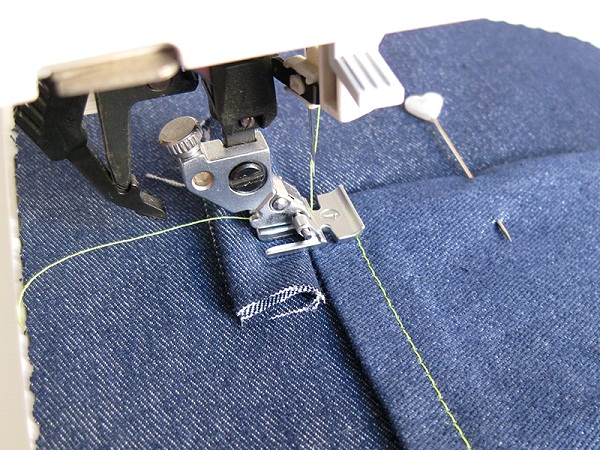  Jeans on the sewing machine