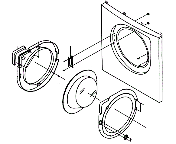  Disassembled the door of the washing machine