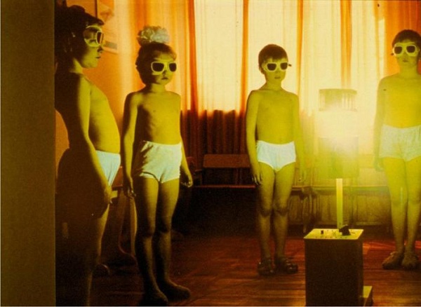  Children undergo a quartz session