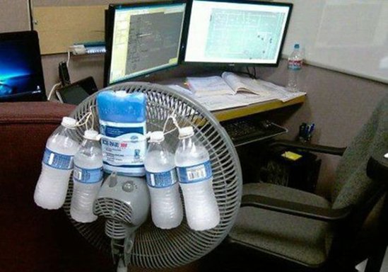  The second version of the air conditioner from plastic bottles