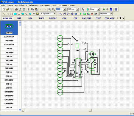  DipTrace program for drawing details