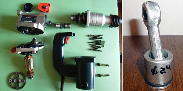  Disassembled drill