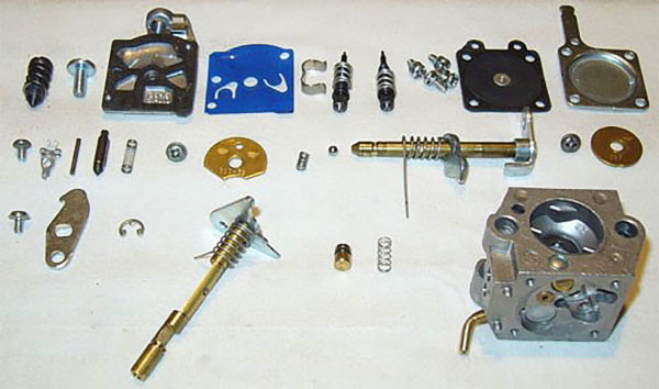  Disassembled carburetor