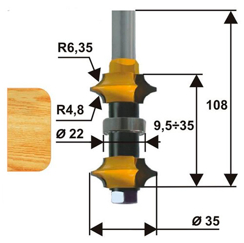  Double milling cutter