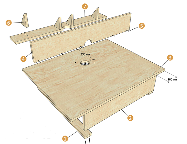  Assembly of the milling machine