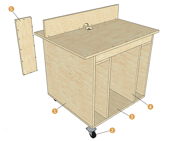  Table base assembly