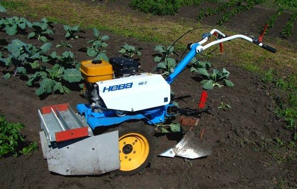  Motoblock with a plow