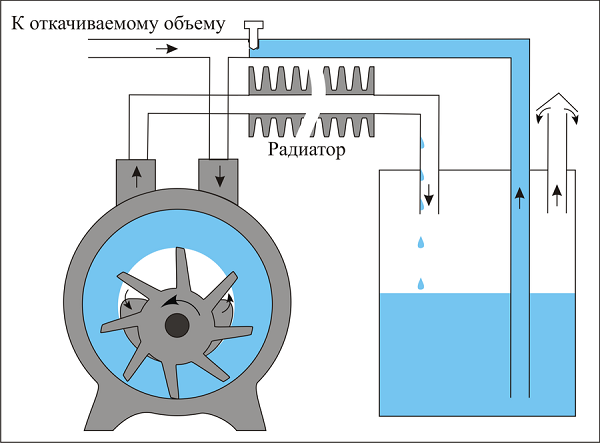  Principle of operation of the water ring pump