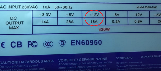  Power supply parameter