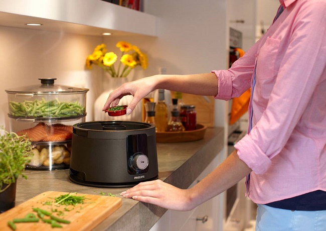  Adding seasoning to a double boiler