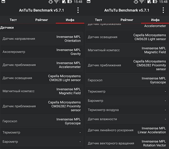  Spécifications ZE550KL version AnTuTu